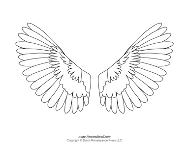 Angel Wings Template – Tim’s Printables