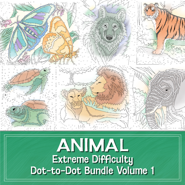 animal extreme difficulty dot-to-dot volume 1