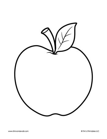apple coloring page