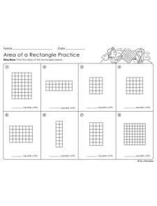 Area of a Rectangle Worksheet