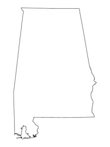 blank Alabama map