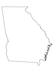 blank Georgia map