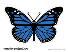 Blue Butterfly image - Tim's Printables