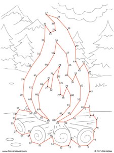 Campfire Dot to Dot Medium Tim #39 s Printables