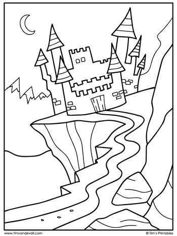 castle-coloring-page