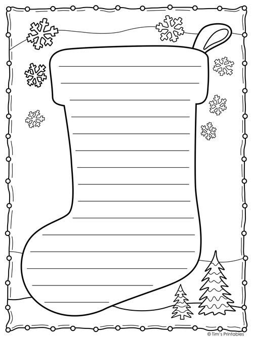 Christmas Stocking Paper Templates Tim #39 s Printables
