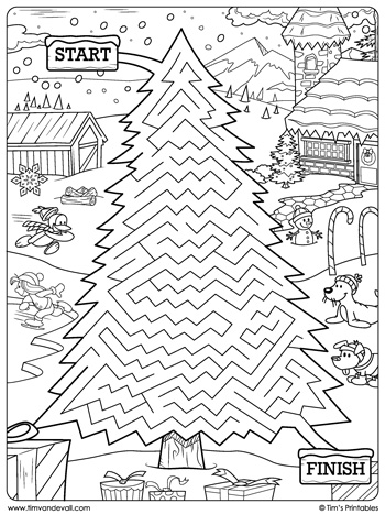 christmas tree maze