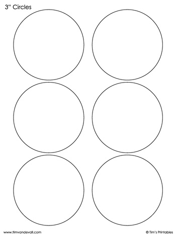 Circle Templates – 1 Inch – Tim's Printables