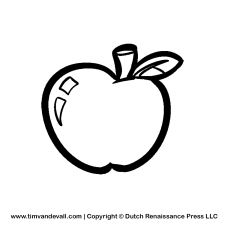 apple-bw-clipart – Tim's Printables