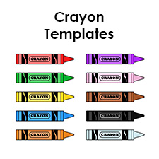 Box of Crayons Reproducible Pattern
