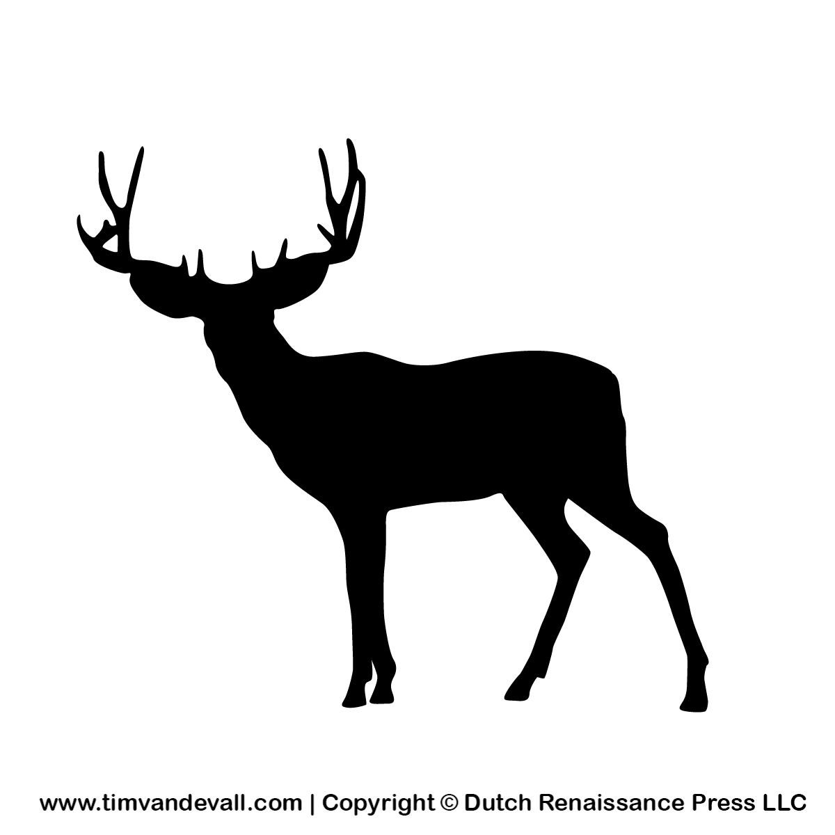 Deer silhouette stencil Tim's Printables