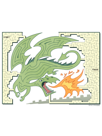 dragon-maze-color-template
