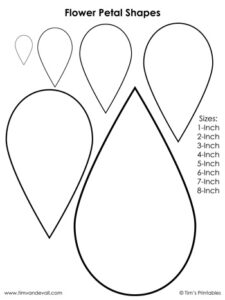Flower Petal Templates / Shapes PDF – Tim's Printables