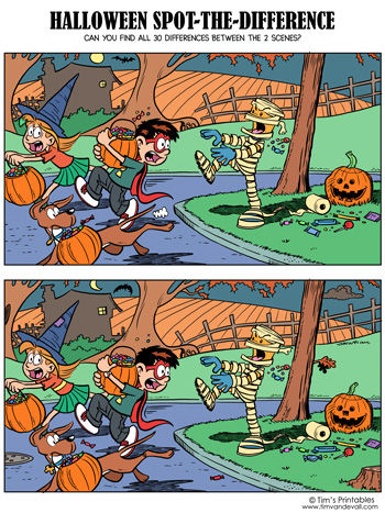 Halloween Spot the Difference