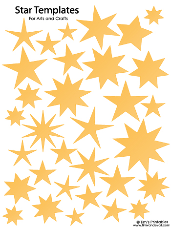 Star Templates - Yellow