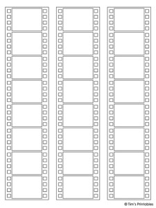 Film Strip Templates - Tim's Printables