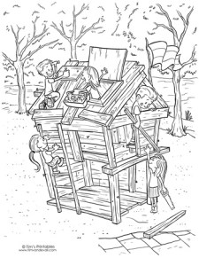 fort coloring page