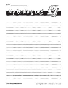 free-reading-log-template - Tim's Printables