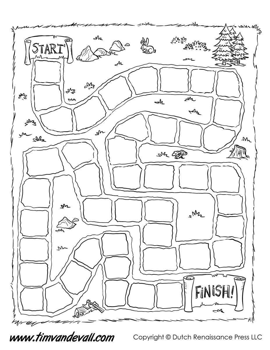 Game Board Template Tim #39 s Printables