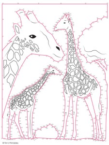 Giraffe Dot-to-Dot - Tim's Printables
