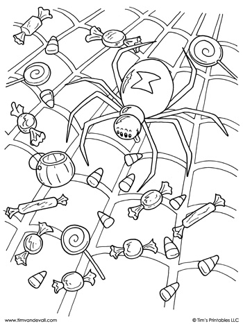 halloween-coloring-page-spider-with-candy