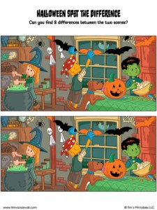 Halloween Spot the Difference - Find 8 Differences!