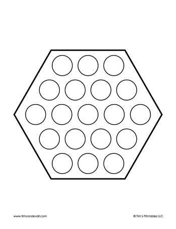 hexagon dot marker worksheet