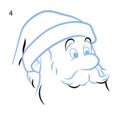 How to Draw Santa Claus in 8 Easy Steps - Tim's Printables