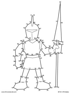 Knight Dot-to-Dot - Medium - Tim's Printables