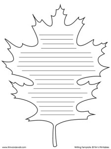 oak leaf writing paper