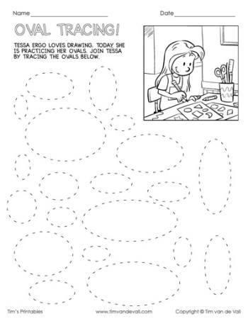 oval tracing worksheet