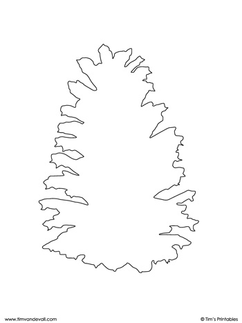 pine cone outline template