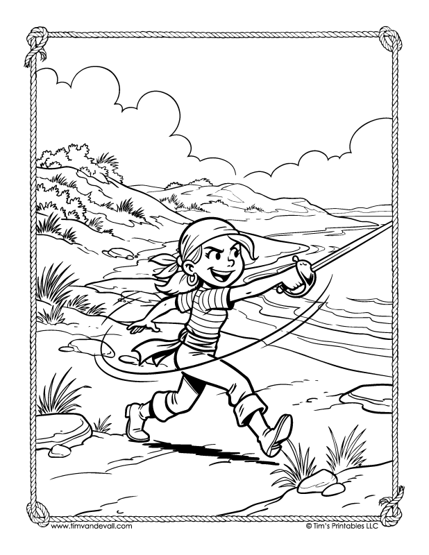 free printable pirate coloring sheets