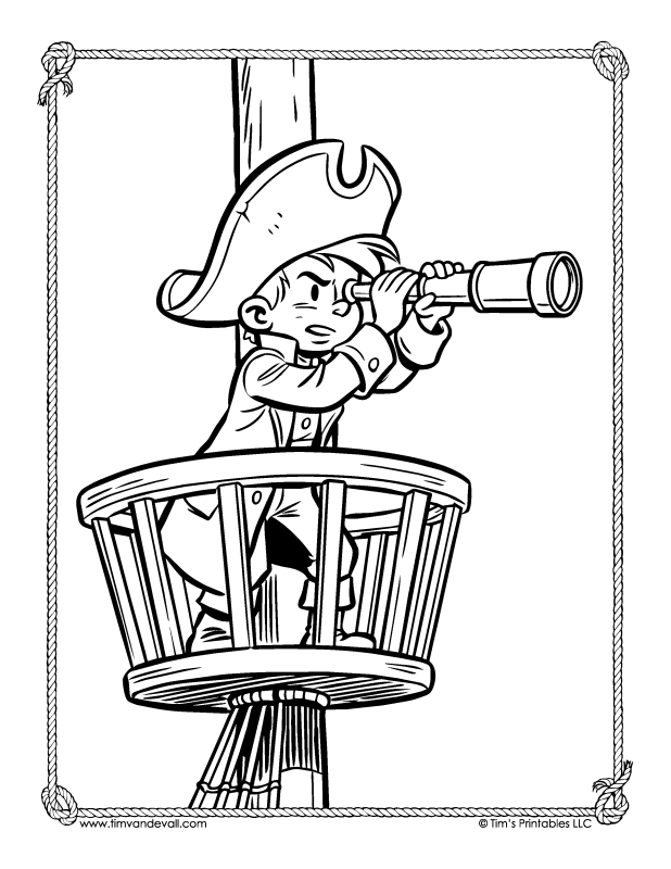 pirate coloring pages