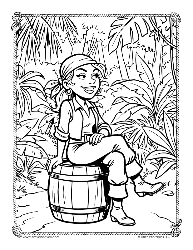 free pirate coloring printables