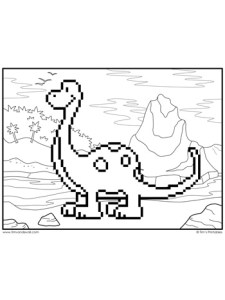 pixel-art-brachiosaurus-coloring-page