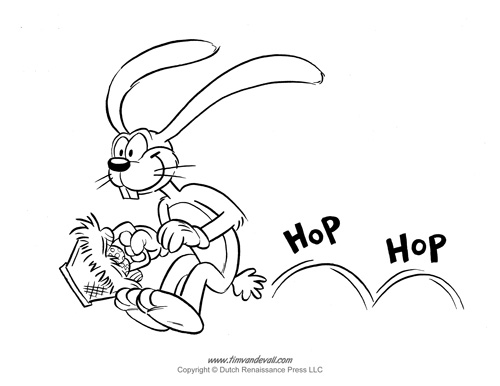 Printable Easter Bunny Coloring Page