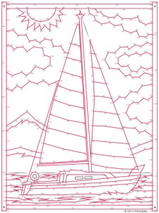 Sailboat Dot-to-Dot - Tim's Printables