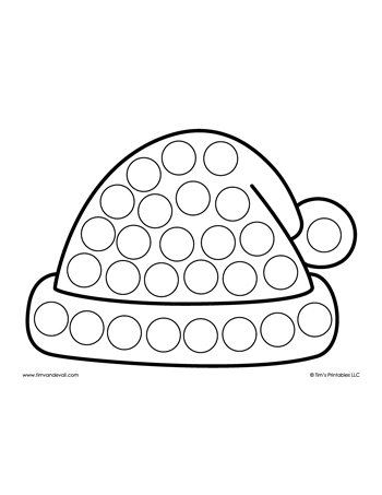 santa-hat-dot-marker-worksheet