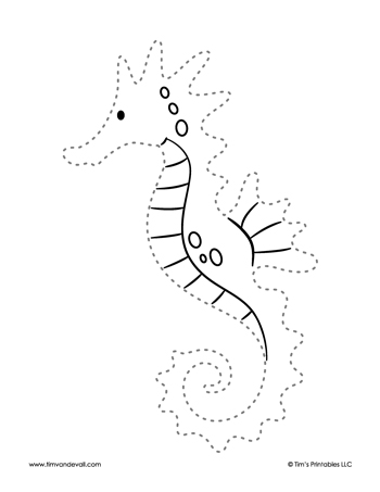seahorse tracing sheet