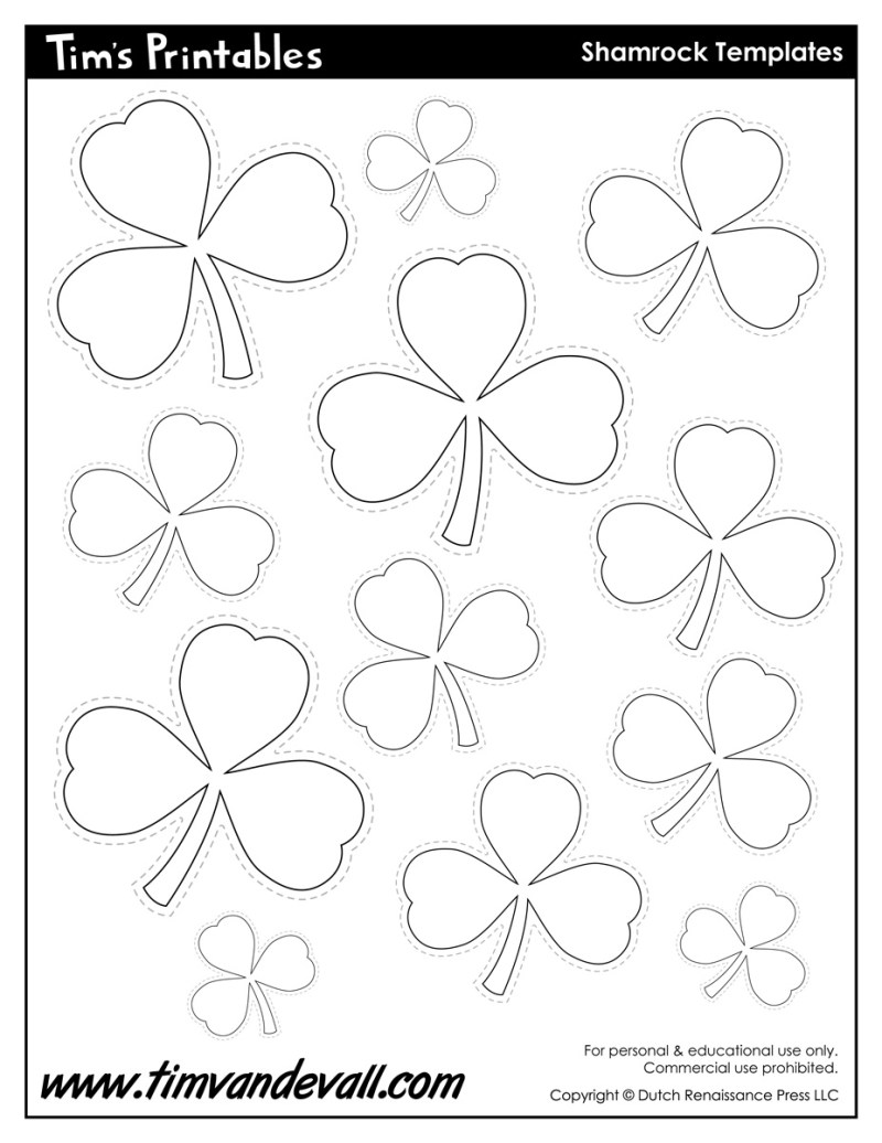 Shamrock Templates – Tim's Printables