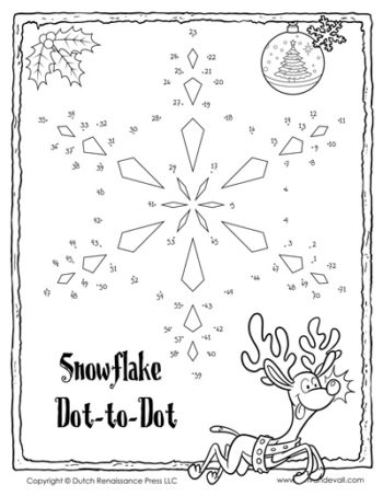 Christmas Dot-to-Dot for Kids - Printable Holiday Connect the Dots
