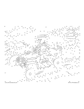 Snowman Car Dot-to-Dot