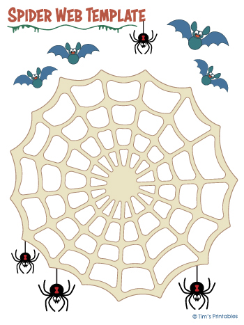 Large Spider Web Template – Tim's Printables