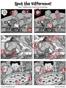 Spot the Difference Archives - Tim's Printables
