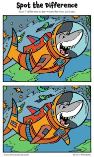spot the difference space shark