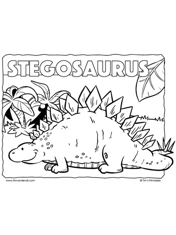 stegosaurus coloring page