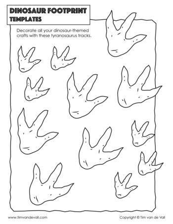 dinosaur footprint templates