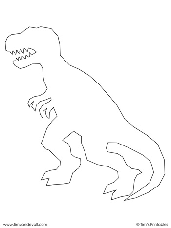 t-rex outline / template