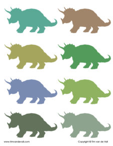 Triceratops Printables - Tim's Printables